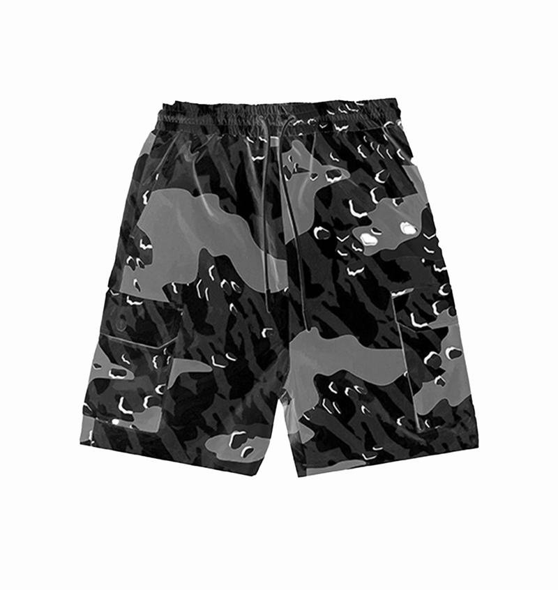 Black Camo Trapstar Decoded Camo Shorts Men\'s Sets | HJMVQS-071