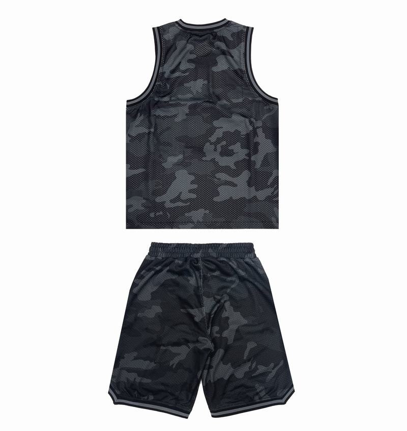 Black Camo Trapstar Shooters SS23 Basketball Vest Men's T Shirts | PIOSZB-769