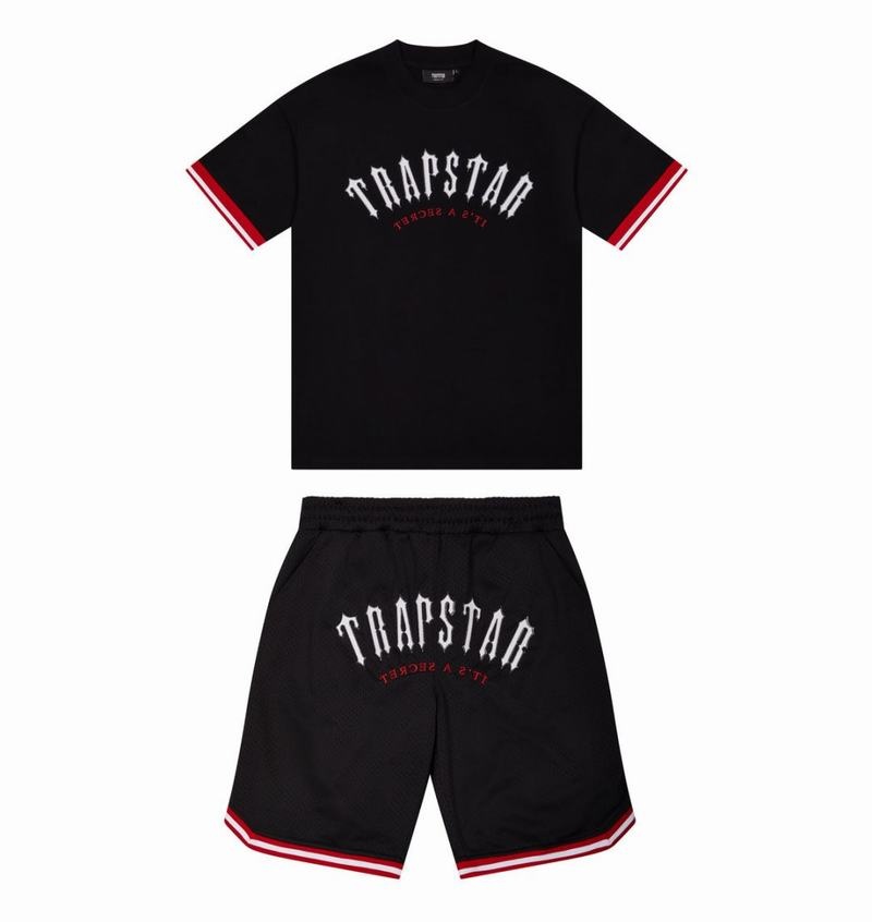 Trapstar Arch Mesh Shorts NZ Outlet - Black Mens Sets