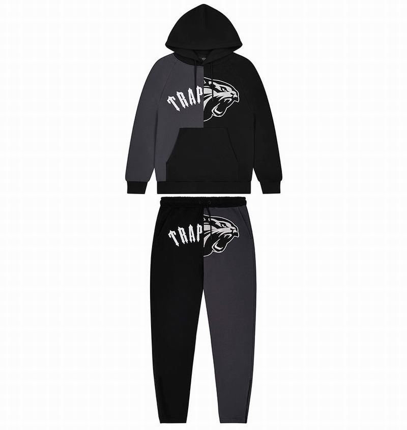 Black Trapstar Arch Shooters Hoodie Men\'s Tracksuits | MPZVSD-654