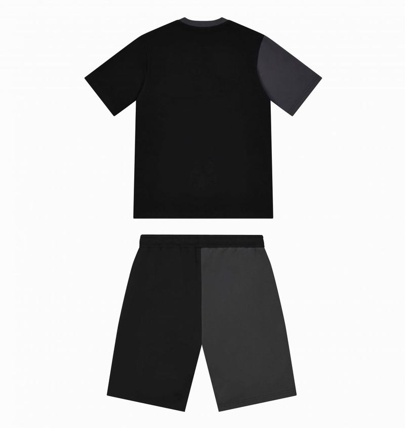 Black Trapstar Arch Shooters Shorts Men's Sets | SGCUJW-978