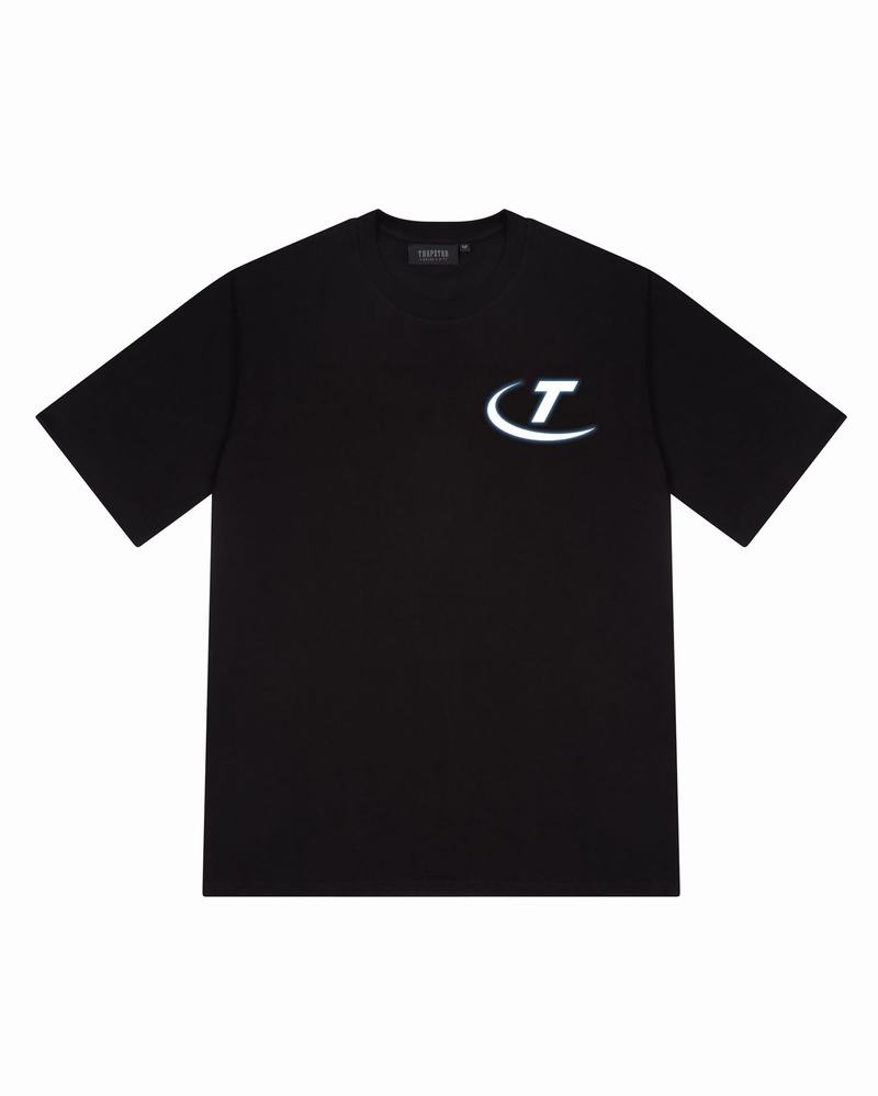 Black Trapstar Charge It Tee Men's T Shirts | CJSNZW-756