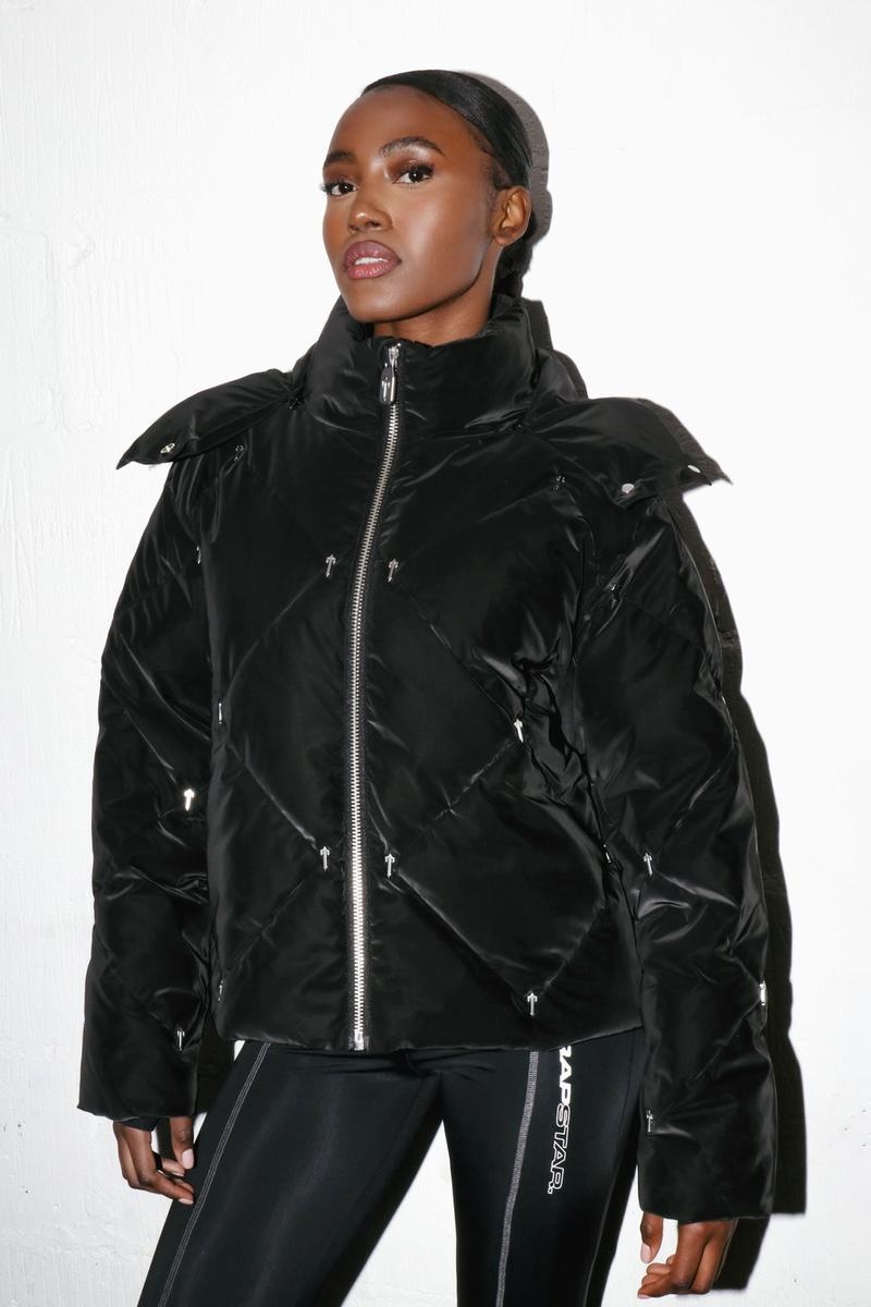 Black Trapstar Chesterfield Irongate T Puffer Women's Jackets | DNTWFL-674