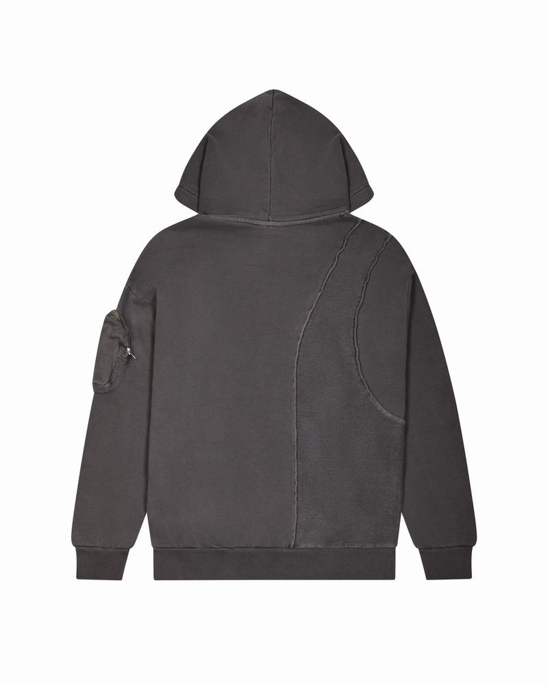 Black Trapstar Construct Hyperdrive Hoodie Men's Tracksuits | QOZVHN-937