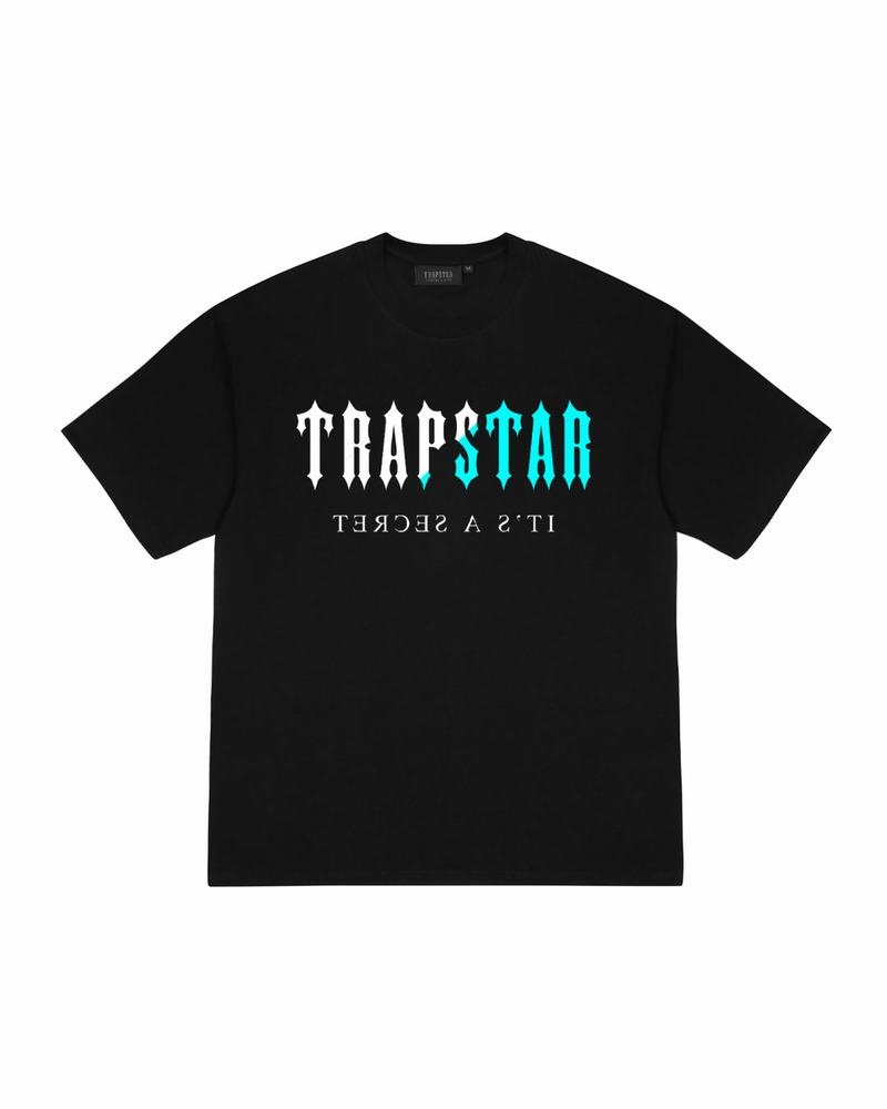 Black Trapstar Decoded Teal Edition Tee Men\'s T Shirts | NPVZAX-584