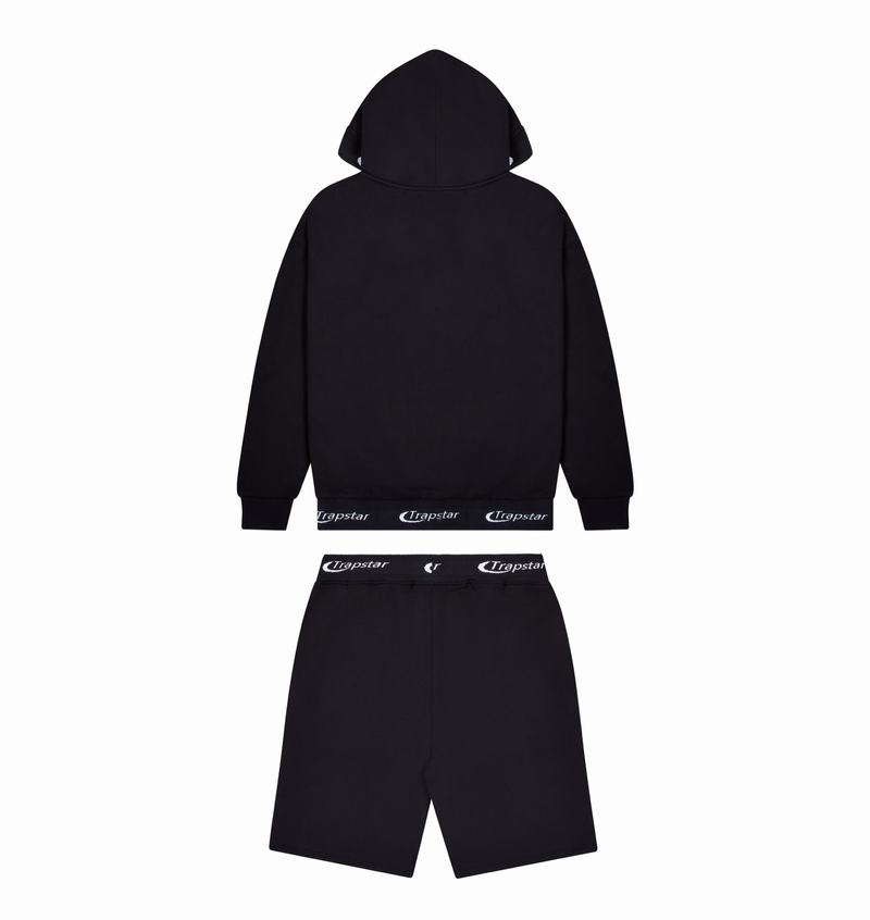 Black Trapstar Hyperdrive Rib Hoodie Men's Tracksuits | GRTCDQ-951