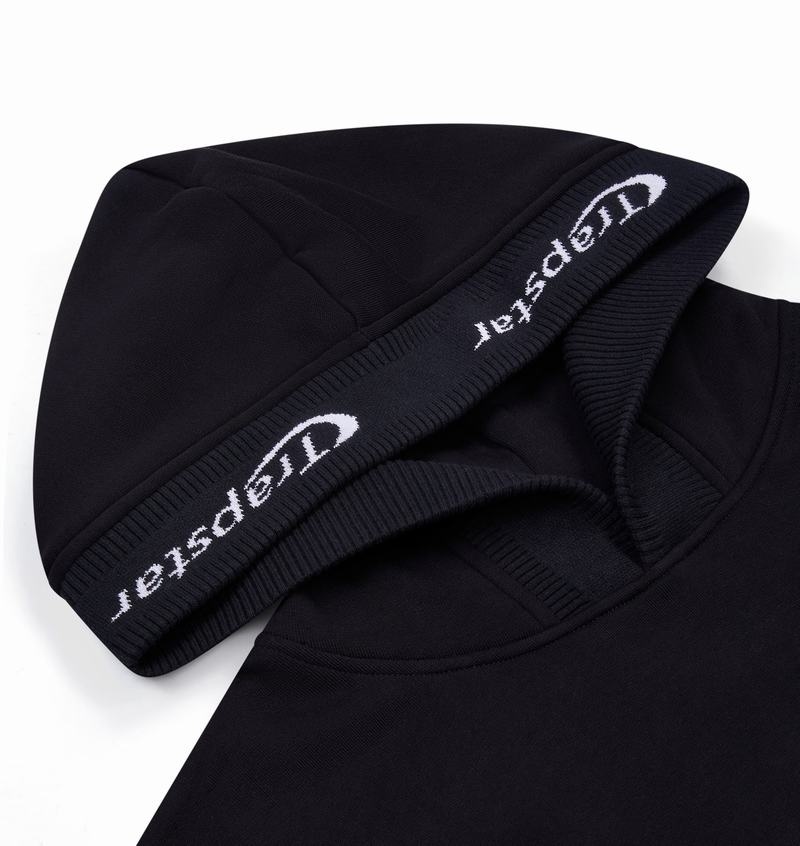 Black Trapstar Hyperdrive Rib Hoodie Men's Tracksuits | GRTCDQ-951