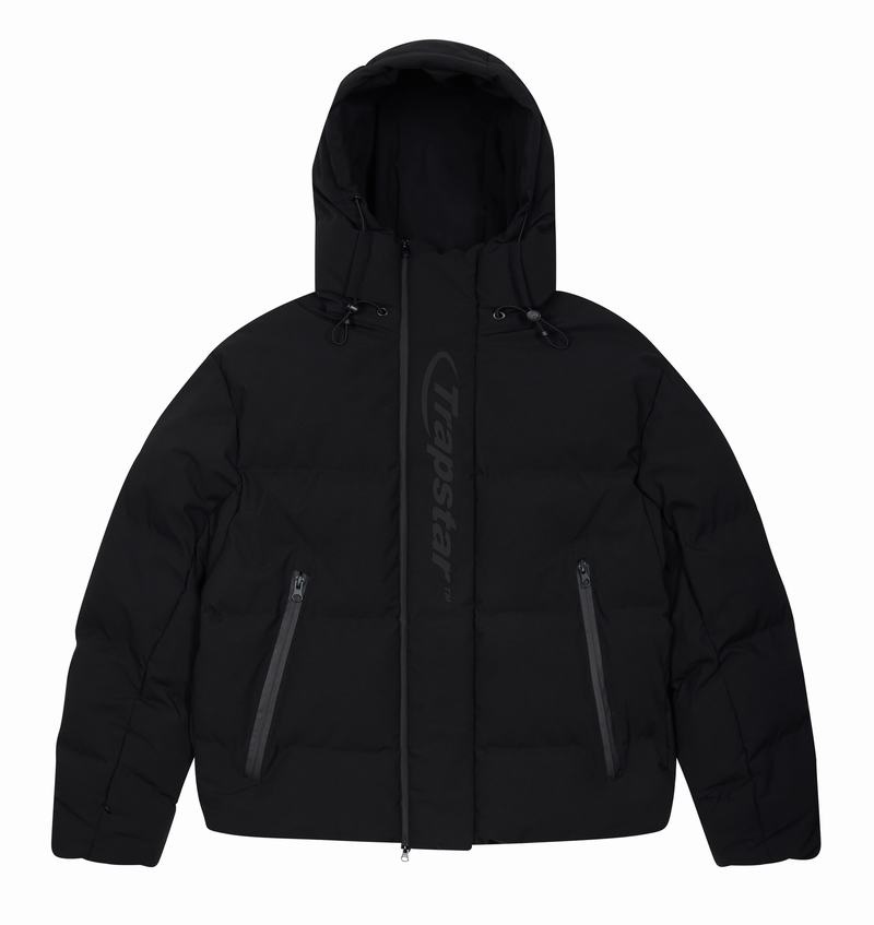 Black Trapstar Hyperdrive Technical Puffer Men's Jackets | WECBMQ-283