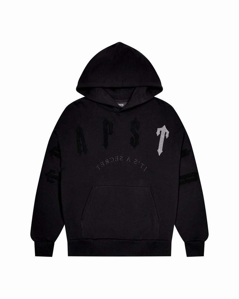 Black Trapstar Irongate Arch Chenille 2.0 Men's Tracksuits | CYXLGI-390