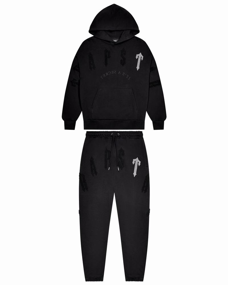 Black Trapstar Irongate Arch Chenille 2.0 Men\'s Tracksuits | CYXLGI-390