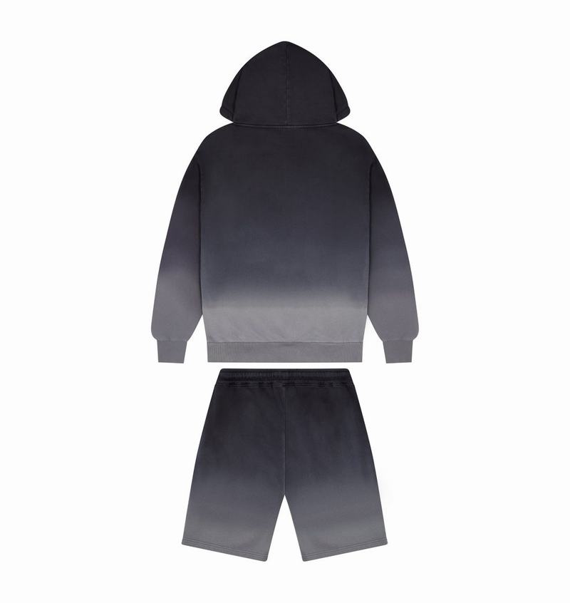 Black Trapstar Irongate Arch Chenille Hoodie Men's Tracksuits | VKGYSX-970