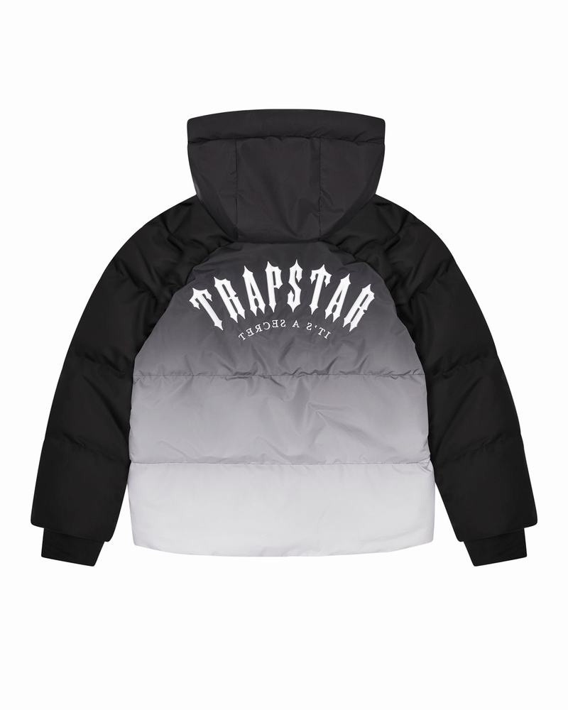 Black Trapstar Irongate Arch Puffer AW23 Men's Jackets | YDVATB-072