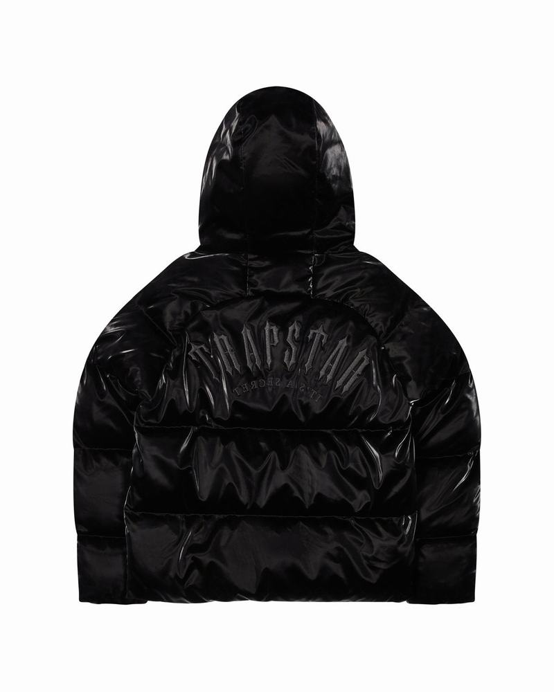 Black Trapstar Irongate Arch Puffer AW23 Men\'s Jackets | VIDLAB-389