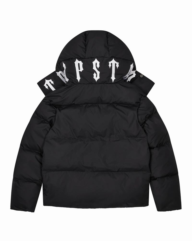 Black Trapstar Irongate Collar Puffer Men's Jackets | JGCMIY-904