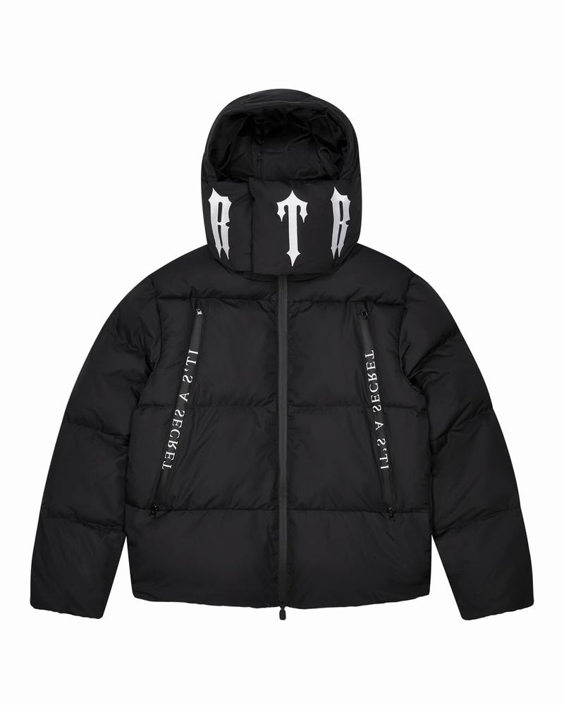 Black Trapstar Irongate Collar Puffer Men\'s Jackets | JGCMIY-904