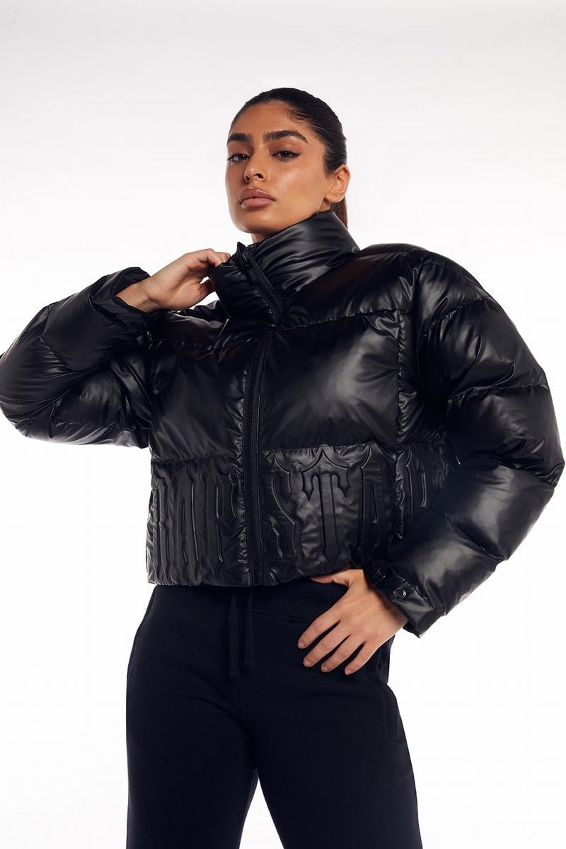 Black Trapstar Irongate Embossed Puffer Women's Jackets | NWYEJU-847