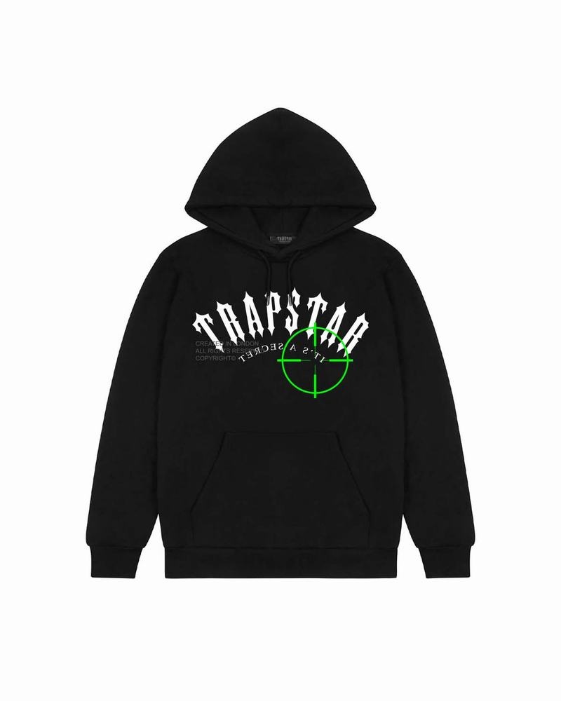 Black Trapstar Irongate Prime Target Men\'s Hoodie | RXGVYE-718