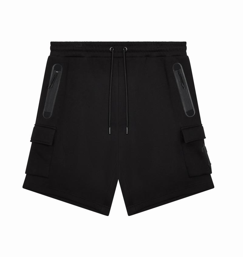 Black Trapstar Irongate T Tech Zip Shorts Men\'s Sets | JBPFLG-368