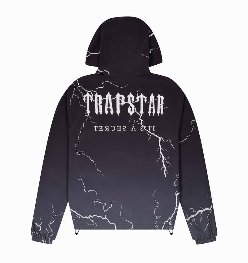 Black Trapstar Irongate T Windbreaker Men\'s Jackets | SWYOUC-637