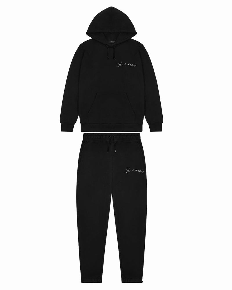 Black Trapstar It\'s A Secret Hooded Men\'s Tracksuits | JGYUOB-215