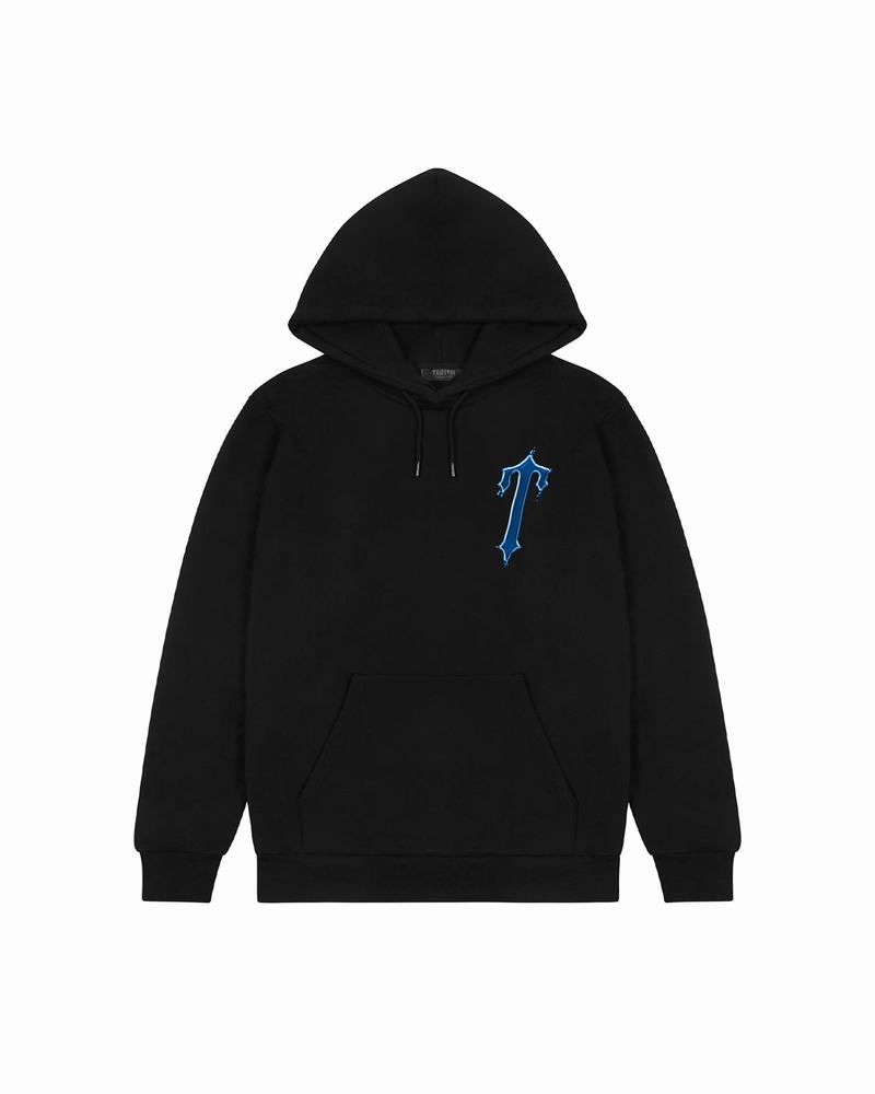 Black Trapstar Liquid Chrome 2.0 Men's Hoodie | VCQMAI-894