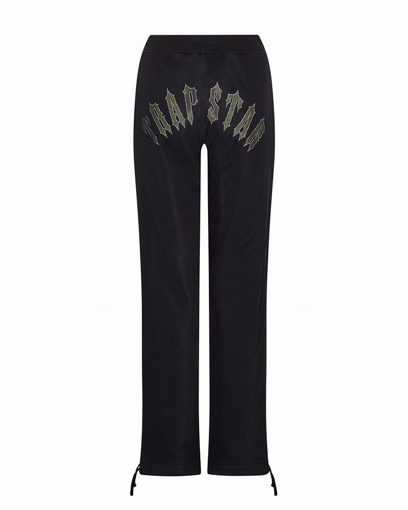 Black Trapstar Mesh Irongate Arch Joggers Women\'s Pants | HMLUXA-970