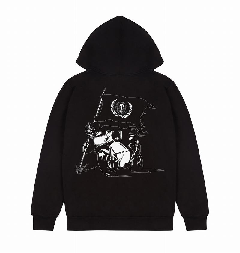 Black Trapstar Outlaw Men\'s Hoodie | COYRQP-285