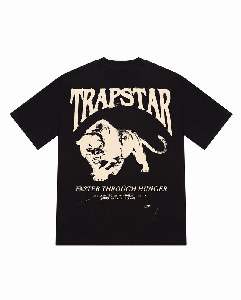 Black Trapstar Panthera Tee Men\'s T Shirts | VJPWTK-263