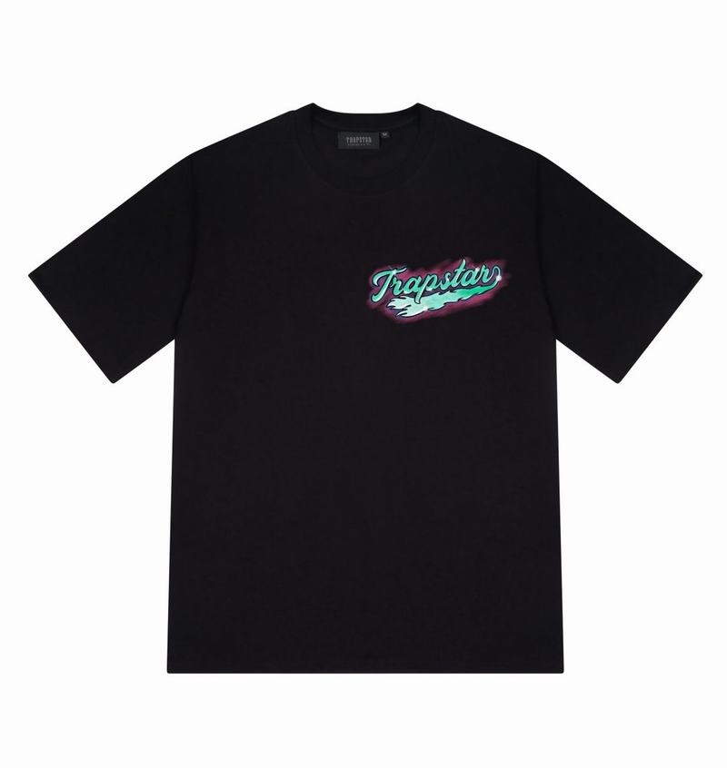 Black Trapstar Paradise SS23 Edition Tee Men's T Shirts | WGQLTO-892