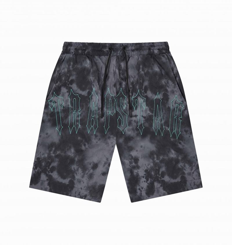 Black Trapstar Pigment Irongate Shorts Men\'s Sets | ATIWGY-346