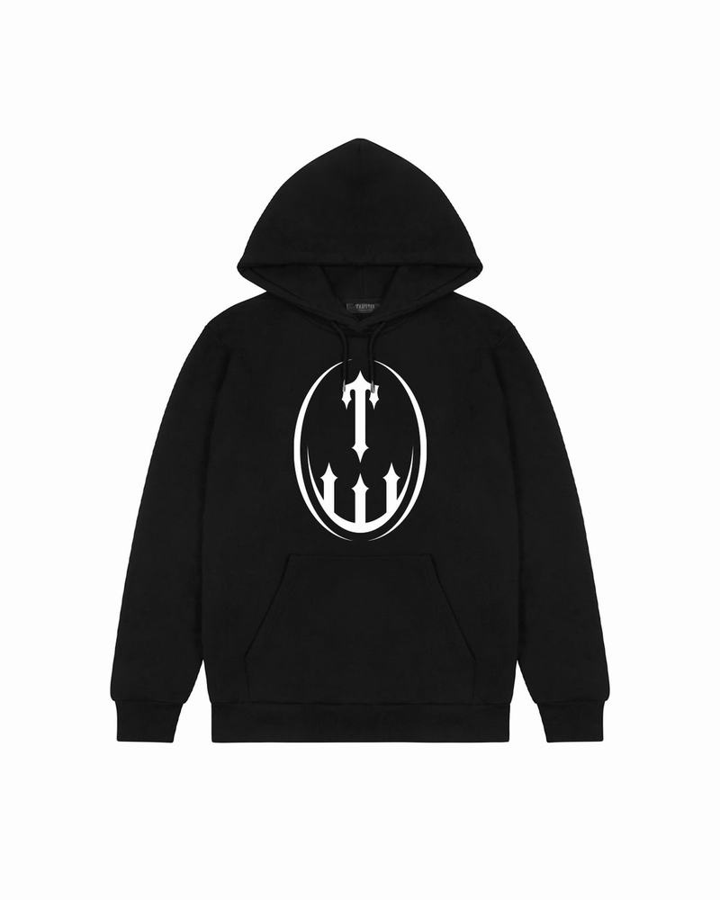 Black Trapstar T Crest Men\'s Hoodie | YNXELW-170