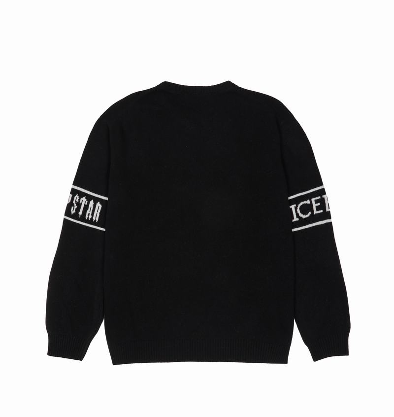 Black Trapstar x Iceberg Black Knitted Popeye Men's Sweater | VFGWAD-921