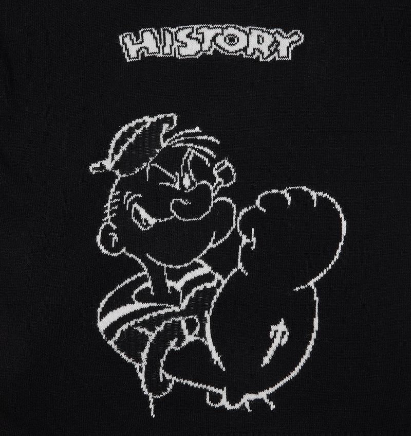 Black Trapstar x Iceberg Black Knitted Popeye Men's Sweater | VFGWAD-921