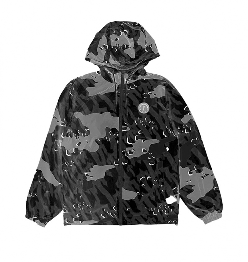 Black / Camo Trapstar Decoded Camo Men's Jackets | GCUQYS-450