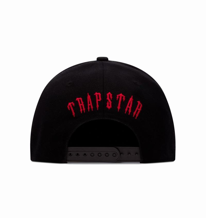 Black / Red Trapstar Irongate Arch Snapback Men's Caps | IKNVPA-162