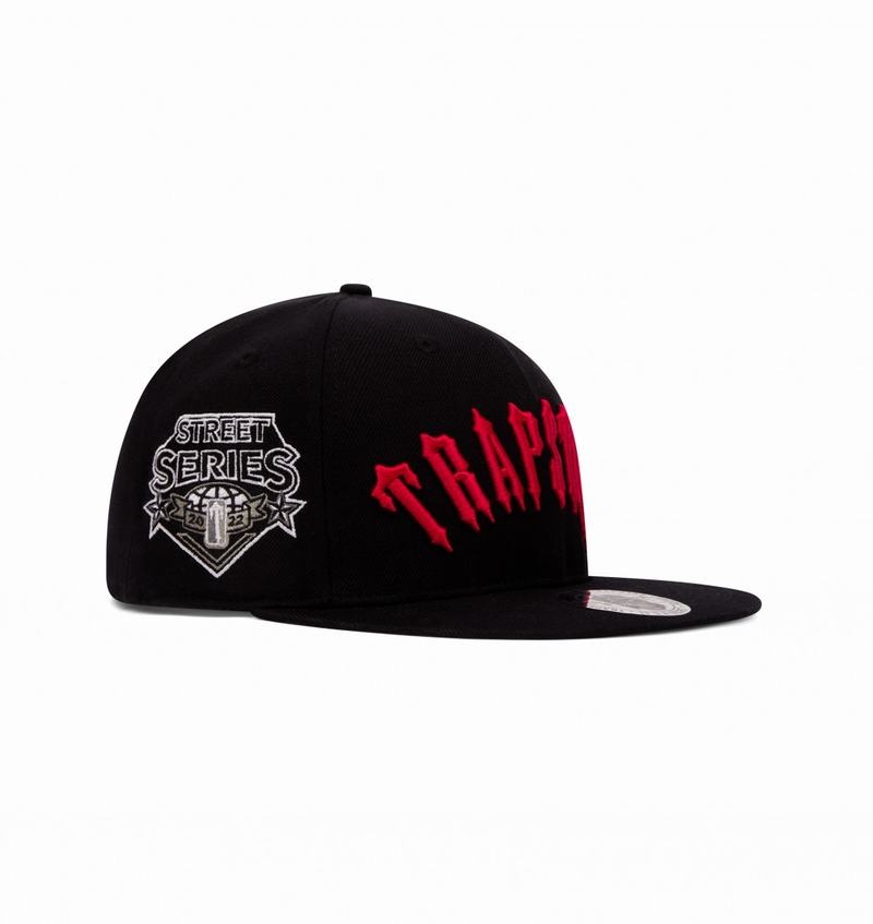 Black / Red Trapstar Irongate Arch Snapback Men\'s Caps | IKNVPA-162