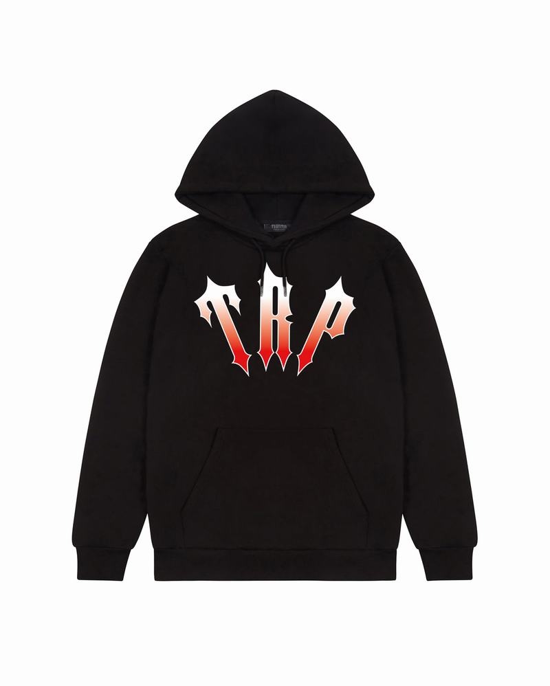 Black / Red Trapstar Irongate TRP Men\'s Hoodie | VFYCZH-104