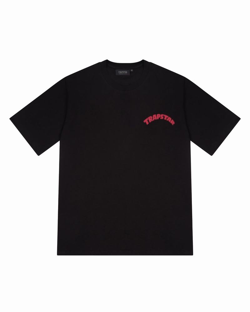 Black / Red Trapstar Makin' Dough Tee Men's T Shirts | DNACMF-405