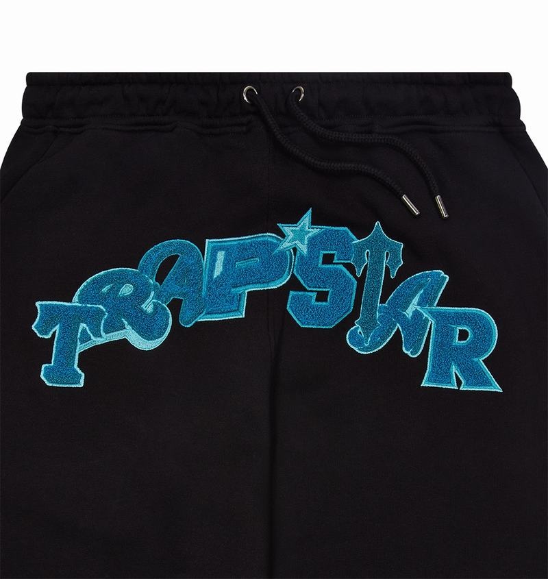 Black / Turquoise Trapstar Wildcard Jogging Men's Pants | VLJTQW-436