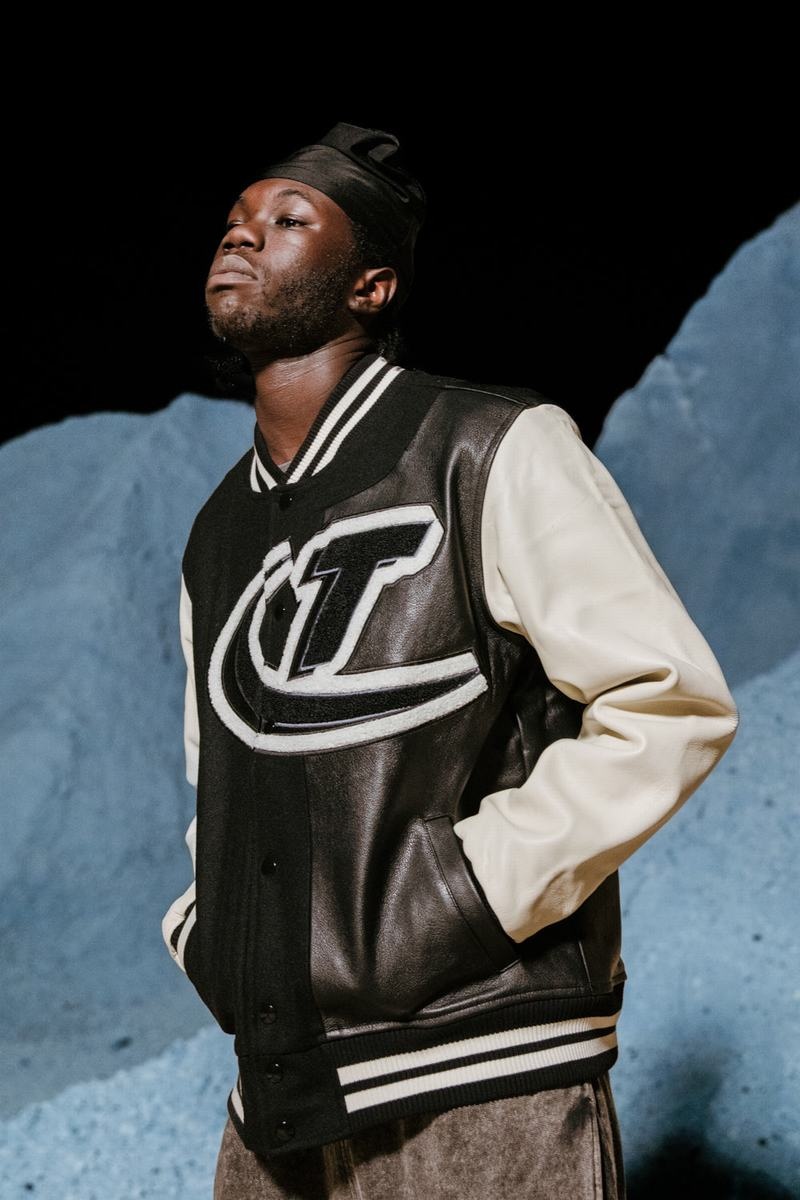 Black / White Trapstar Hyperdrive T Chenille Varsity Men's Jackets | VMWNCK-129