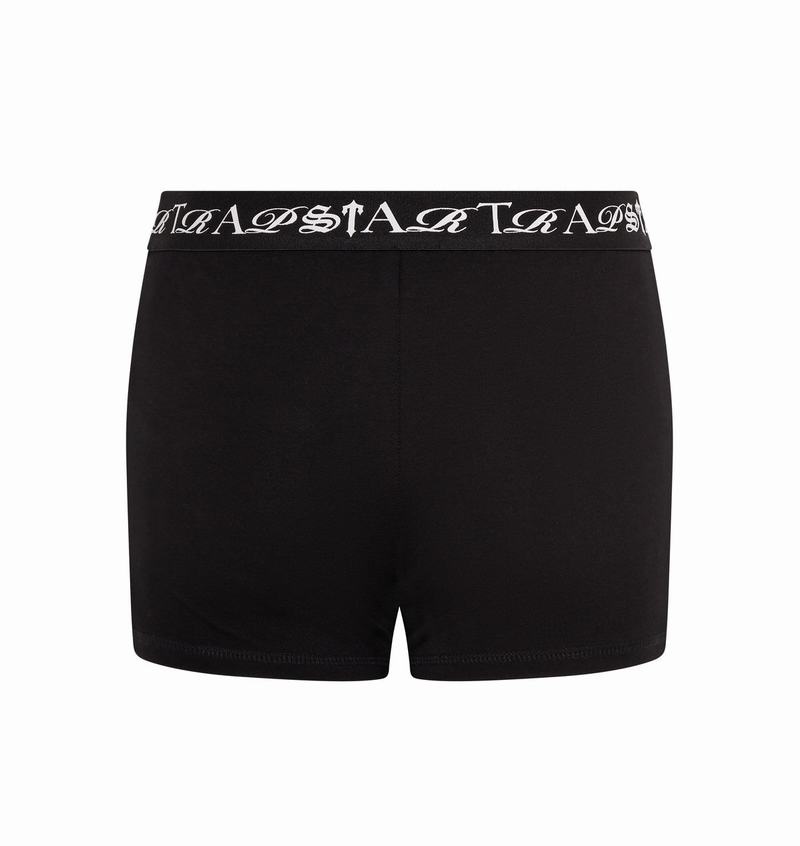 Black / White Trapstar Script Boxer Women\'s Underwear | XQADLZ-089