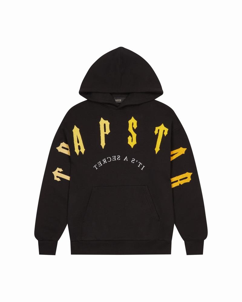 Black / Yellow Trapstar Irongate Arch Chenille 2.0 Men's Tracksuits | EYPNZB-735