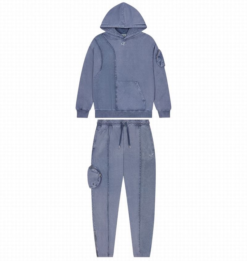 Blue Trapstar Construct Hoodie Men's Tracksuits | BMDXJF-376