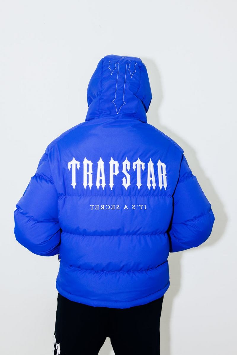 Blue Trapstar Decoded Hooded Puffer 2.0 Men's Jackets | GQIFPM-710