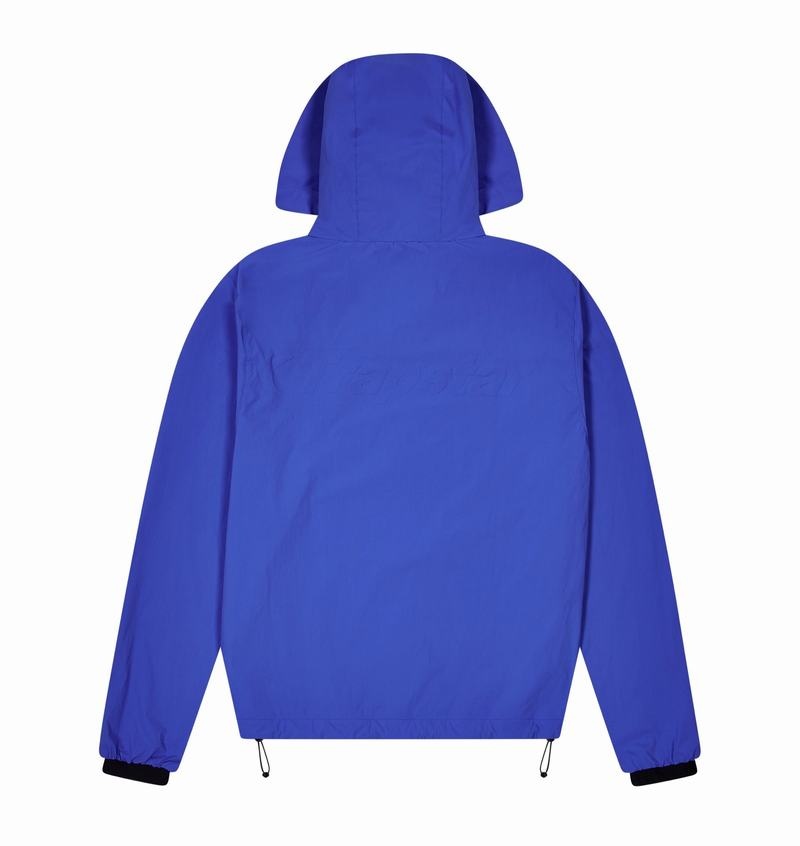 Blue Trapstar Hyperdrive Embossed Windbreaker Men's Jackets | VFSCAK-927