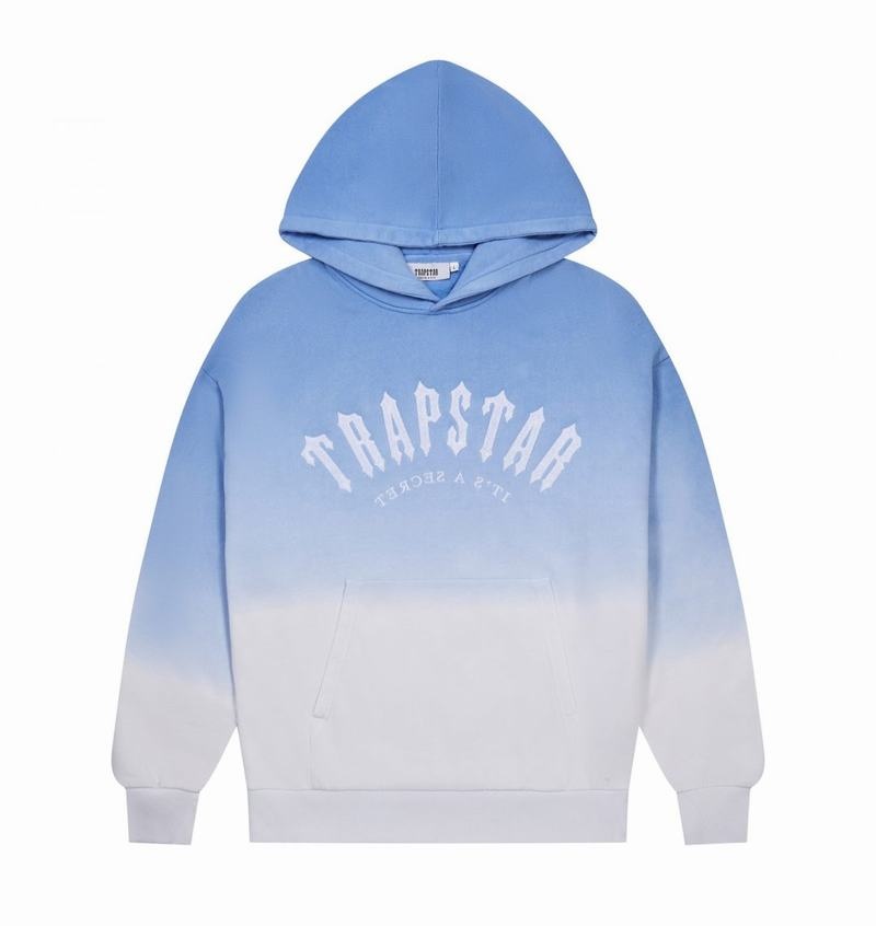 Blue Trapstar Irongate Arch Chenille Hoodie Men's Tracksuits | OTIGLH-078