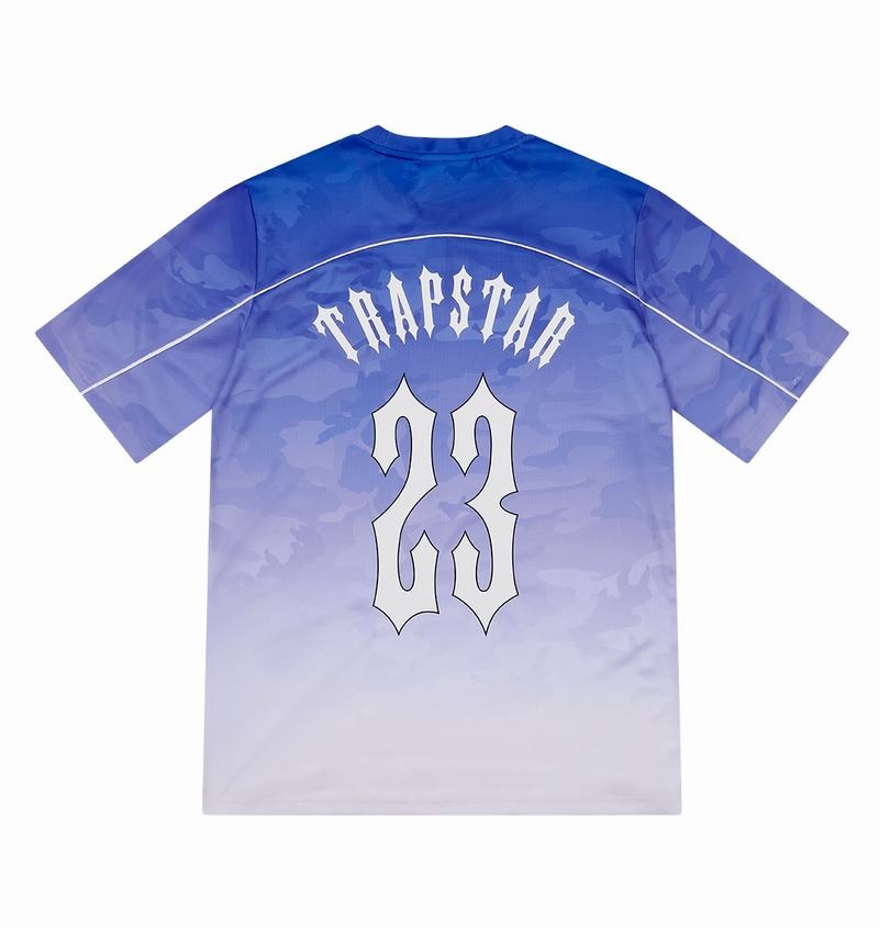 Blue Trapstar Irongate Football Jersey Men's T Shirts | GAVBCR-507