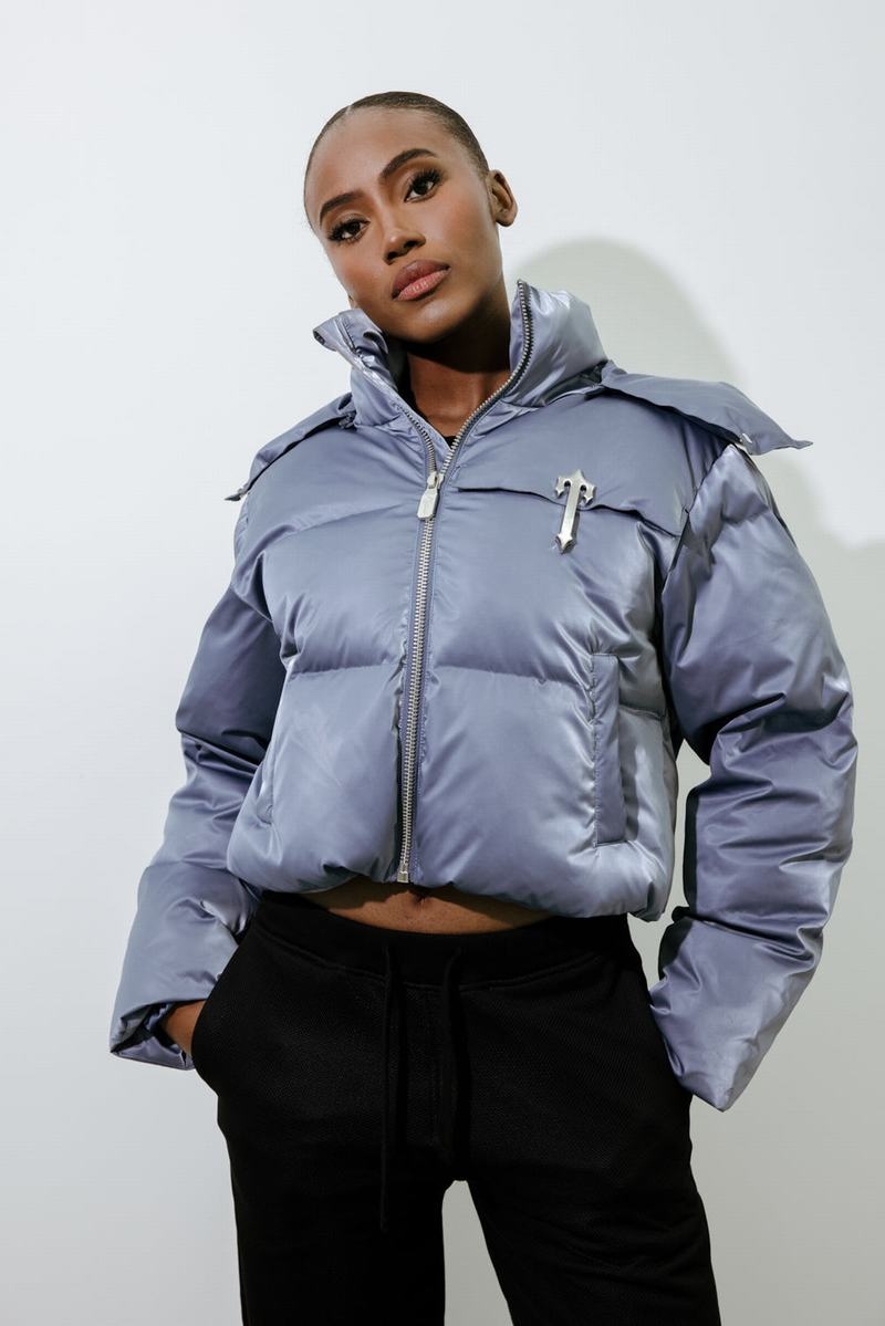 Blue Trapstar Magnetic T Trim Puffer Women's Jackets | ZSHGJR-783