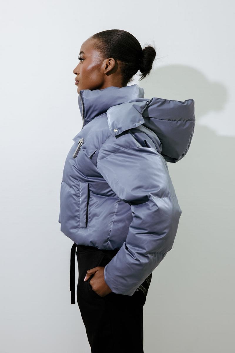 Blue Trapstar Magnetic T Trim Puffer Women's Jackets | ZSHGJR-783