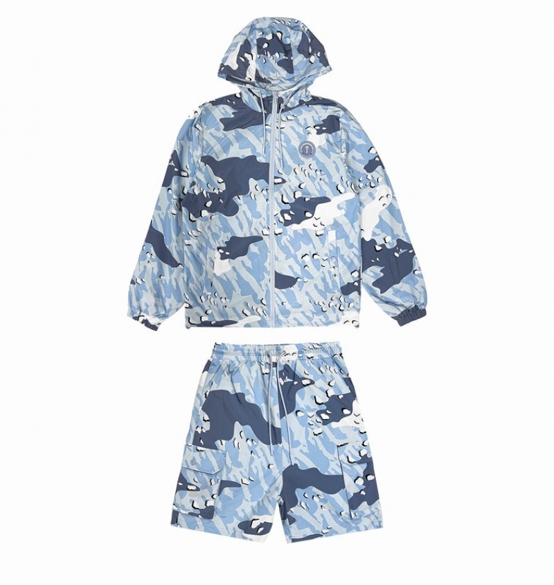 Blue / Camo Trapstar Decoded Camo Men's Jackets | LUANBK-953